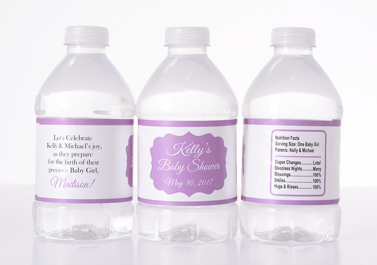 Baby Shower Water Bottle Labels, Birthday, Etc - Waterproof & Self Stick #bwb-101