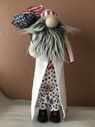 Patriotic Gnome, Male Brother Cowboy Dad Gnome, Father July 4