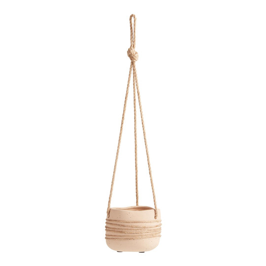 Jute Wrapped Ceramic Hanging Planter: Natural by World Market