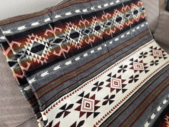 Alpaca Wool Blanket Blend | Native Throw Southwestern Decor Washable Boho Bedding Mother's Day Gift Idea