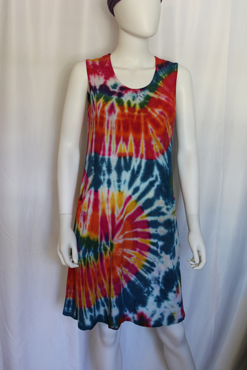 Tie Dye Mudmee Short Tank Dress