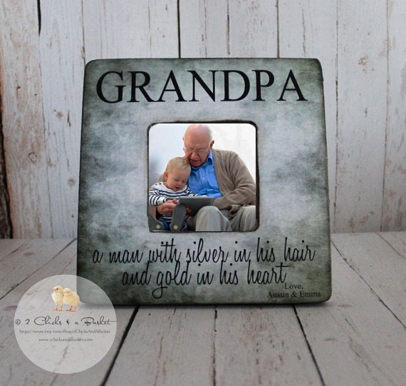 Custom Grandpa Picture Frame, Fathers Day Gift, Personalized Frame