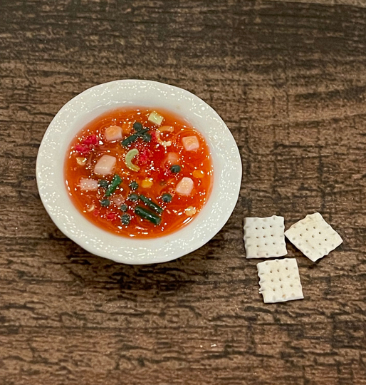 16 Vegetable Soup & Saltines For Barbie, Fr, Blythe, Phicen, Bjd, Other Fashion Dolls