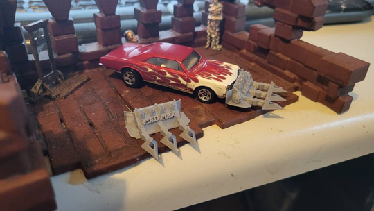Gasland, Madmax, Fearsome Twosome Battle Rams Custom Hotwheels 1/64 Scale.3D Printed. 2 Items All Together Car Not Included