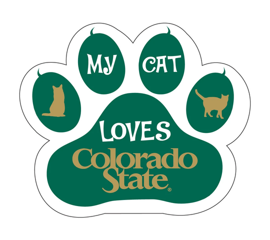 Colorado State Rams Cat Paw Decal-Colorado Peel & Stick Decal