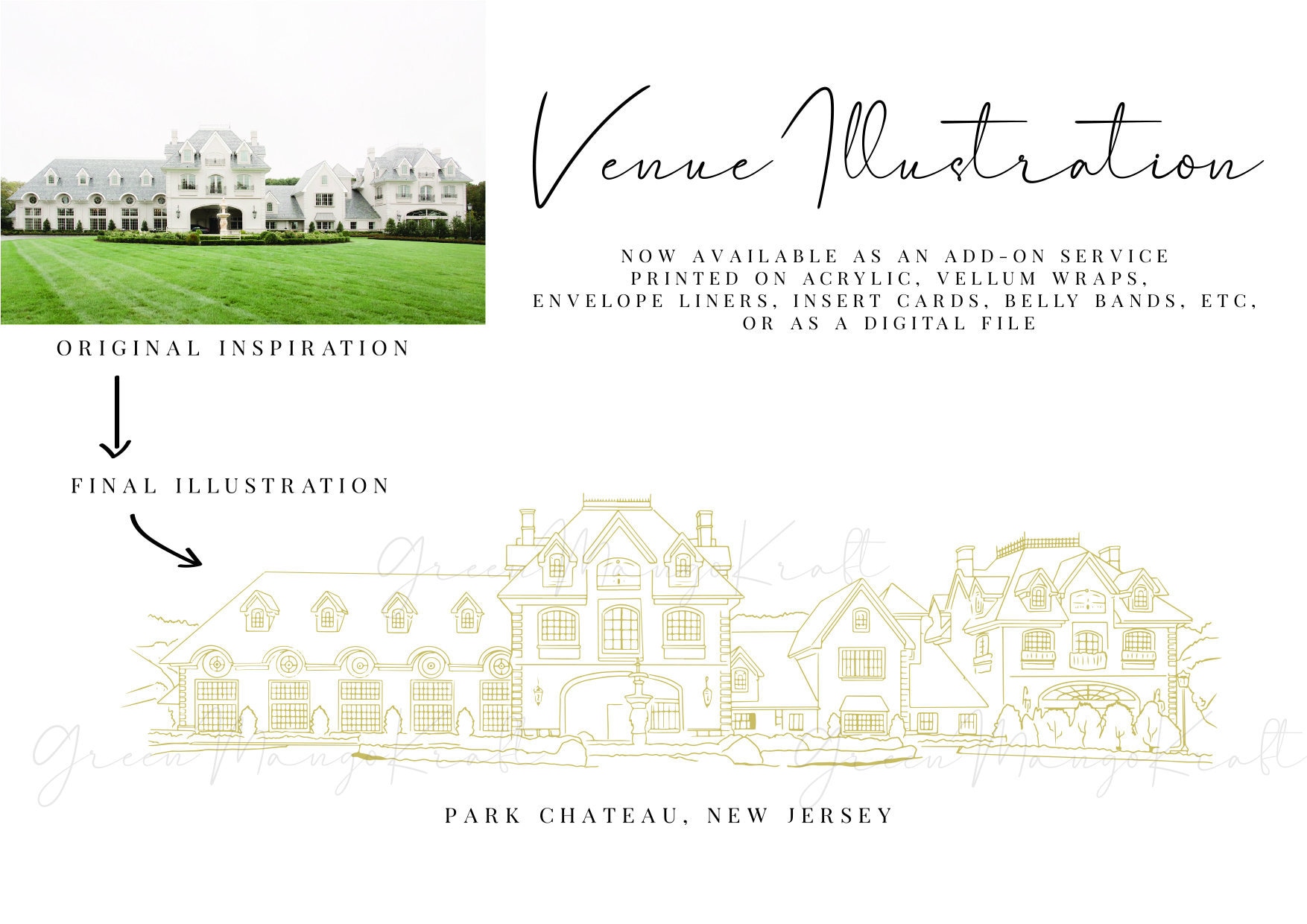 Wedding Venue Illustration Digital Drawing Custom Line Art House Portrait Gift For Couples Hand Drawn Church