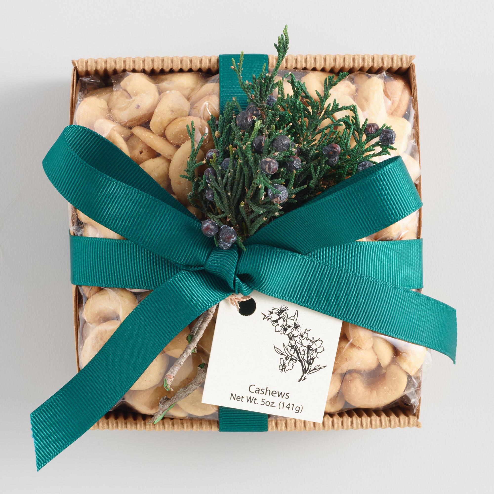 Cashew Square Natural Corrugated Tin Tray by World Market
