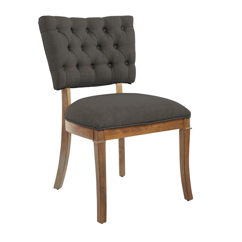 OSP Home Furnishings Contemporary/Modern Polyester/Polyester Blend Dining Side Chair (Wood Frame) in Gray | EML-L36