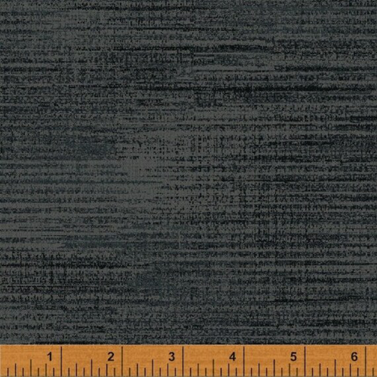 Terrain Onyx Black Textured Blender - Whistler Studios For Windham Fabrics 50962-1 100% Quilting Cotton Cut Continuously