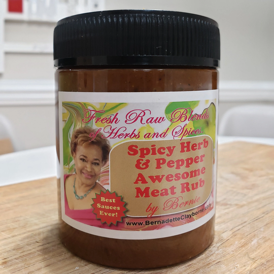 Awesome Spicy Herb & Pepper Meat Rub/Pot Seasoning. Can Be Used On Beef, Fish, Salmon, Seafood, Pork, Poultry, Rice Or Vegetables