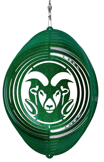 Colorado State Rams Circle Swirly Metal Wind Spinner