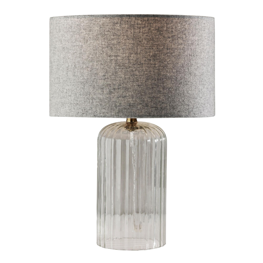 Ribbed Glass Carrie Table Lamp: White by World Market