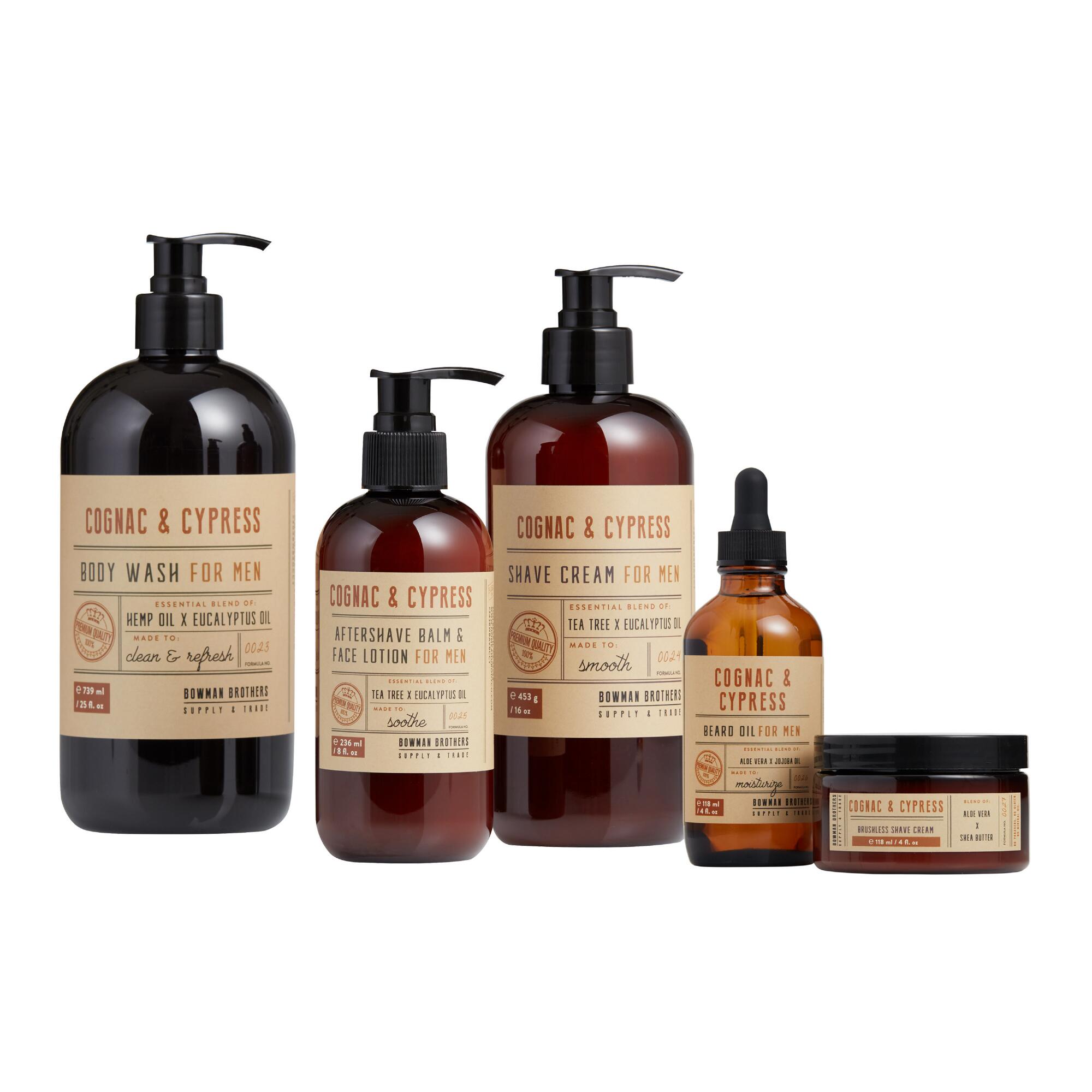 Bowman Brothers Cognac & Cypress Men's Grooming Collection by World Market