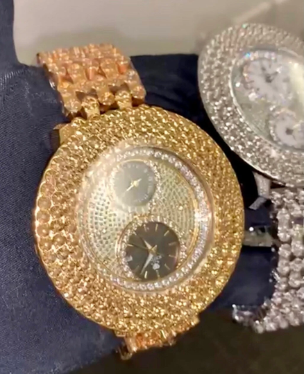 Real Diamond Men's Watch. Made For A King. Custom Made 2 Carat Natural Si1 Hand Picked Diamonds. A Must Have