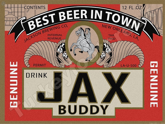 Jax Buddy Beer Of New Orleans, Louisiana Vintage Look Metal Sign Free Shipping/Made in Usa
