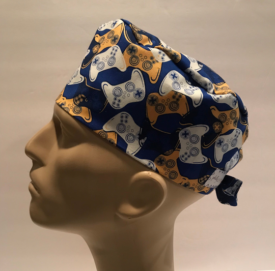 Men's Surgicalscrub Hats~With Ties~Video Games~Gamer~Pediatrics~Teenagers