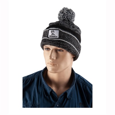 Brownells Beanies - Heathered Pom Beanie Black, White, Grey
