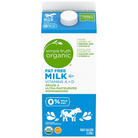 Kroger Simple Truth Organic Fat Free Milk - 64.0 fl oz