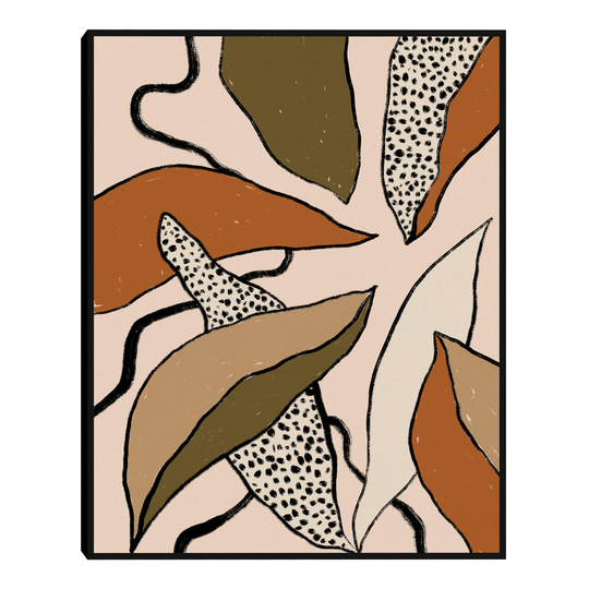 Tropical Leaves by Alisa Galitsyna Framed Canvas Wall Art: Multi by World Market