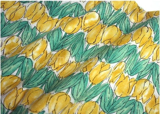 Washing Linen 1/2Y Wide Size Korean Cotton Blended Pastel Tulip Yellow/ Light Weight High Quality Linen Wide Half Yard 54"x 18"