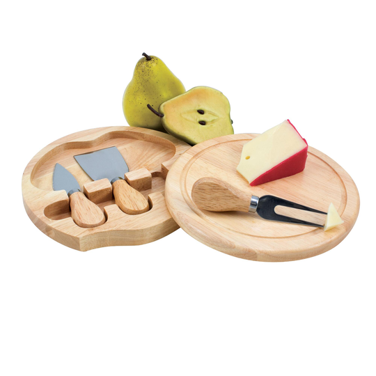Rubberwood Cheese Board And Tools Set: Natural by World Market