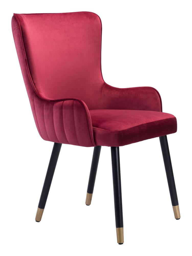 Zuo Modern Paulette Contemporary/Modern Polyester/Polyester Blend Upholstered Dining Side Chair (Metal Frame) | 101728