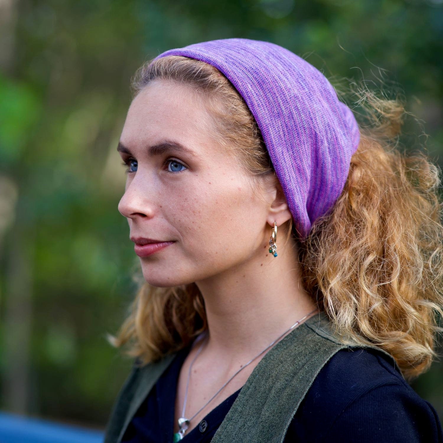 Lilac Blends Bandana Band Wide Scrunch-Headband