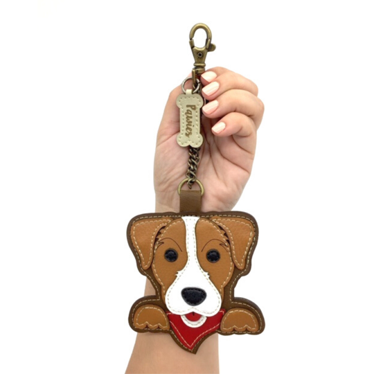 Jack Russell Keychain Vegan Leather Keychain Vegan Coin Purse Animal Lovers Dog Lovers Dog Cute