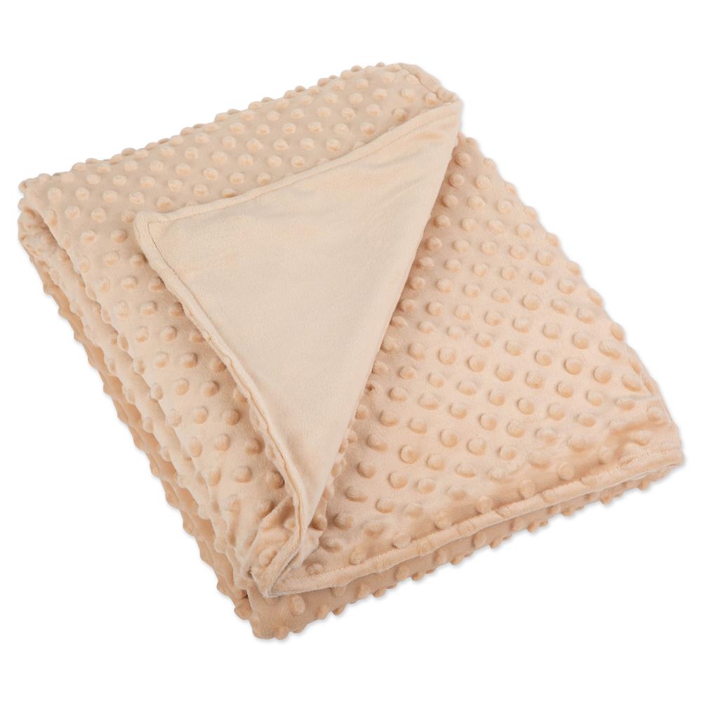 DII Minky dot sensor weighted blanket cover Tan Blend Blanket Cover in Brown | Z02302