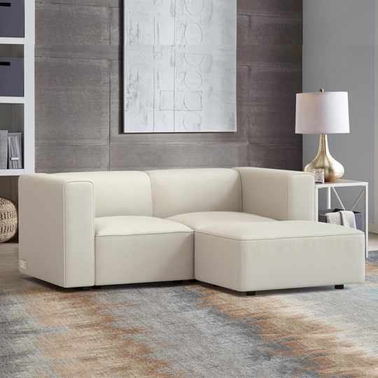 Coddle Node Modern Sand Polyester/Blend Loveseat in Brown | COND2LSSD