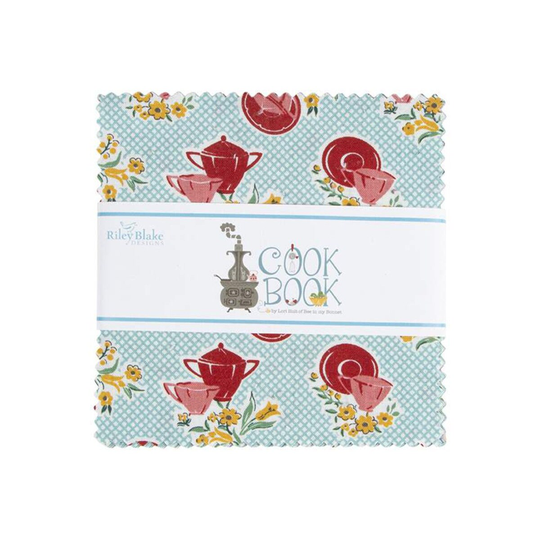 Cook Book 5 Inch Stacker By Lori Holt Of Bee in My Bonnet For Riley Blake Designs 5-11750-42