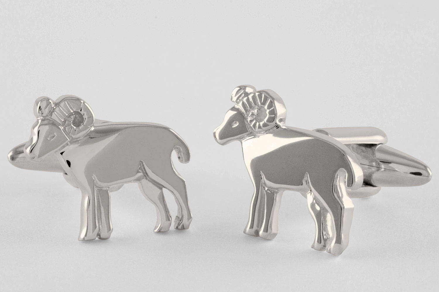 Aries Cufflinks Handcrafted in Sterling Silver, Zodiac, Astrological Sign, Ram, Personalized