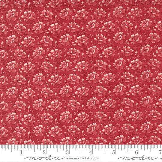 Cranberries & Cream Rose Blender Red Floral Yardage By 3 Sisters For Moda Fabrics #44265 12~ 100% Cotton
