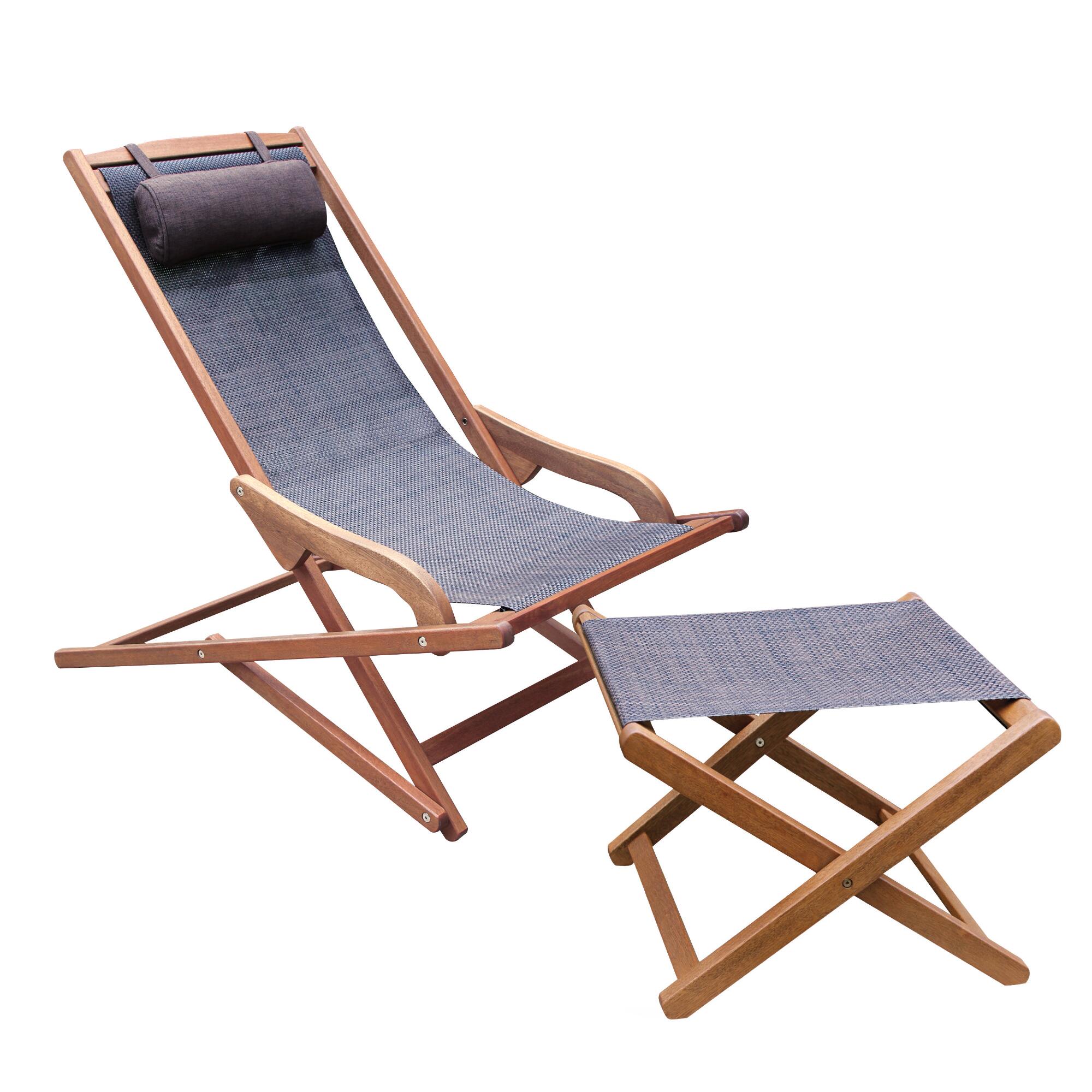 Dark Brown Lanai Sling Outdoor Patio Seating Collection by World Market