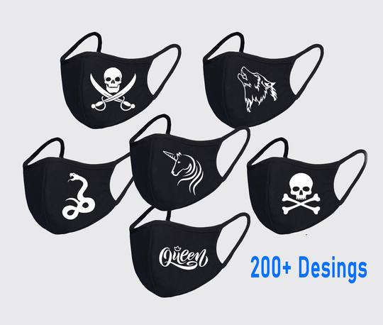 Pirate Skull Face Mask, Adult Masks, Washable Reusable Cotton Cover