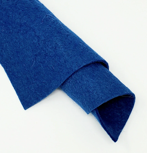Hand Washed Merino Wool Blend Felt 9"x12" Sheets Deep Sea Blue Color