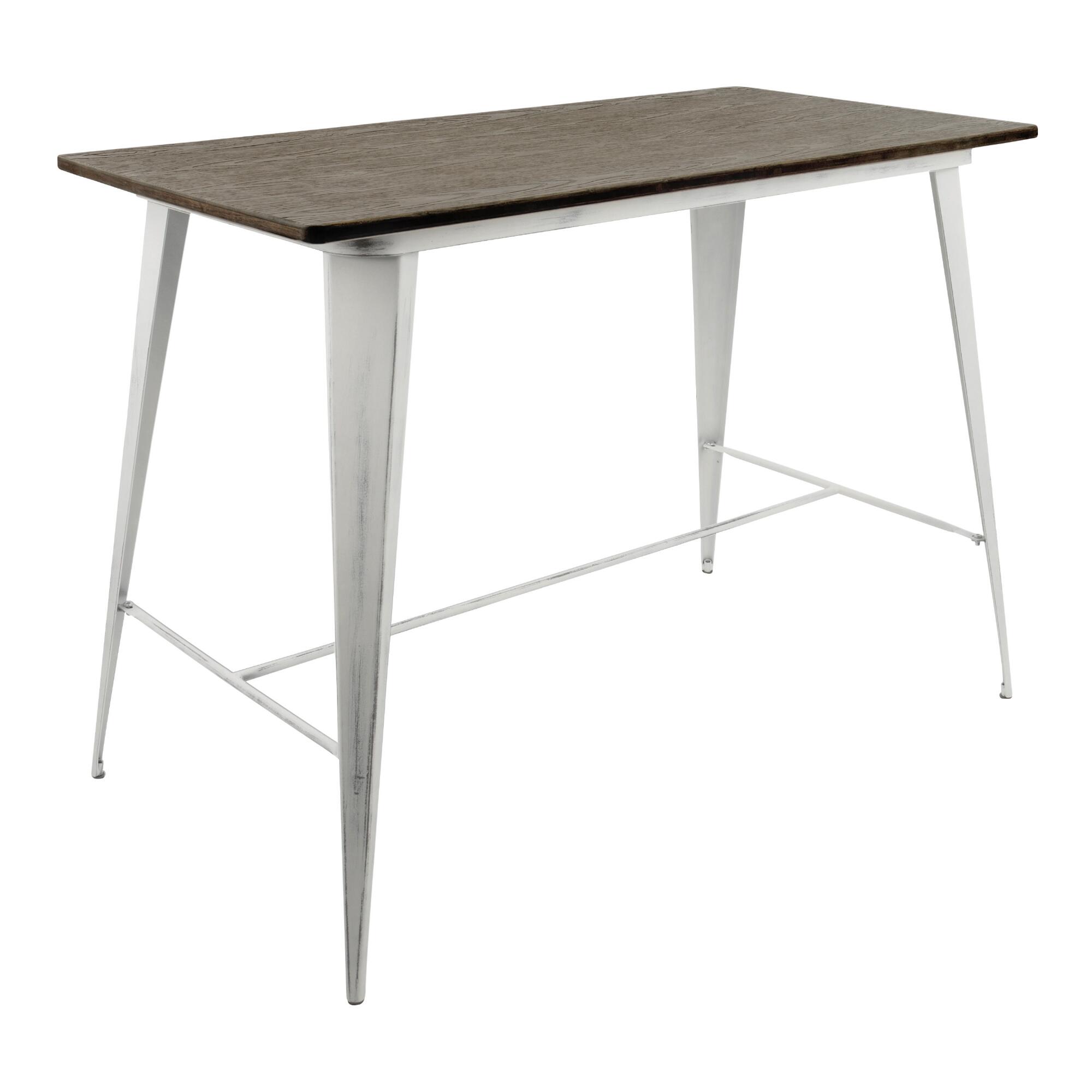 White and Espresso Ridgeby Counter Height Dining Table by World Market