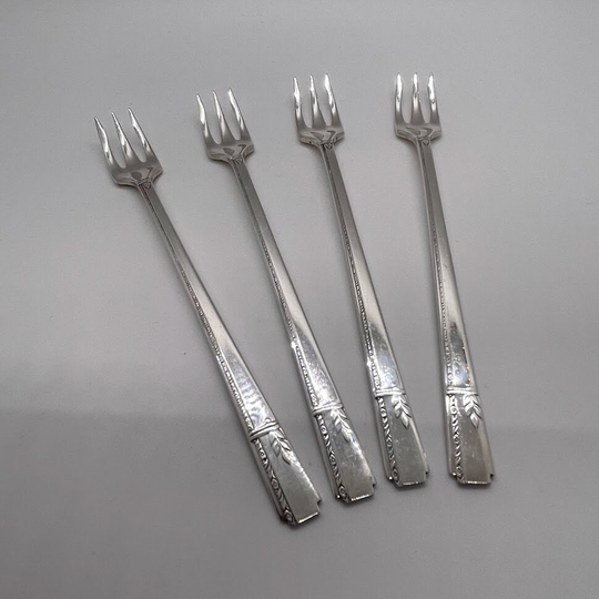 Vintage Silver Plate Cocktail Forks - Grenoble By Prestige