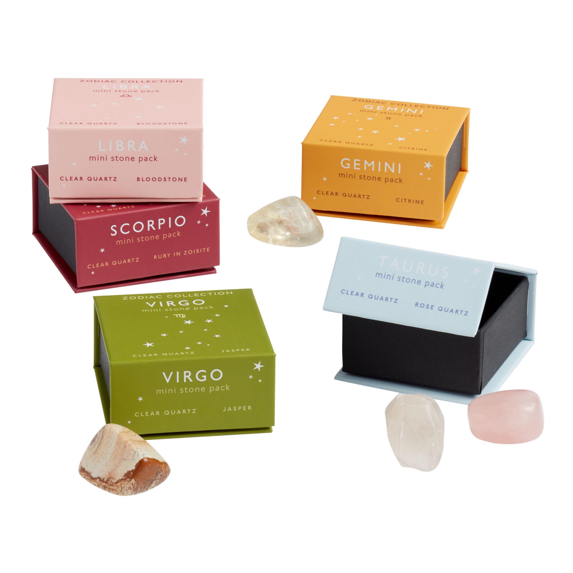 Mini Zodiac Crystals Gift Set 2 Piece: Red - Crystal by World Market