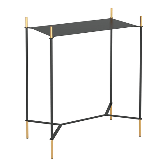Black and Gold Lincoln End Table: Black/Gold by World Market