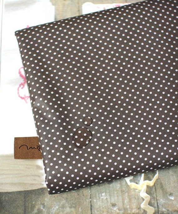 Laminated Cotton Blend 2mm Tiny Dot Series in Brown 46214