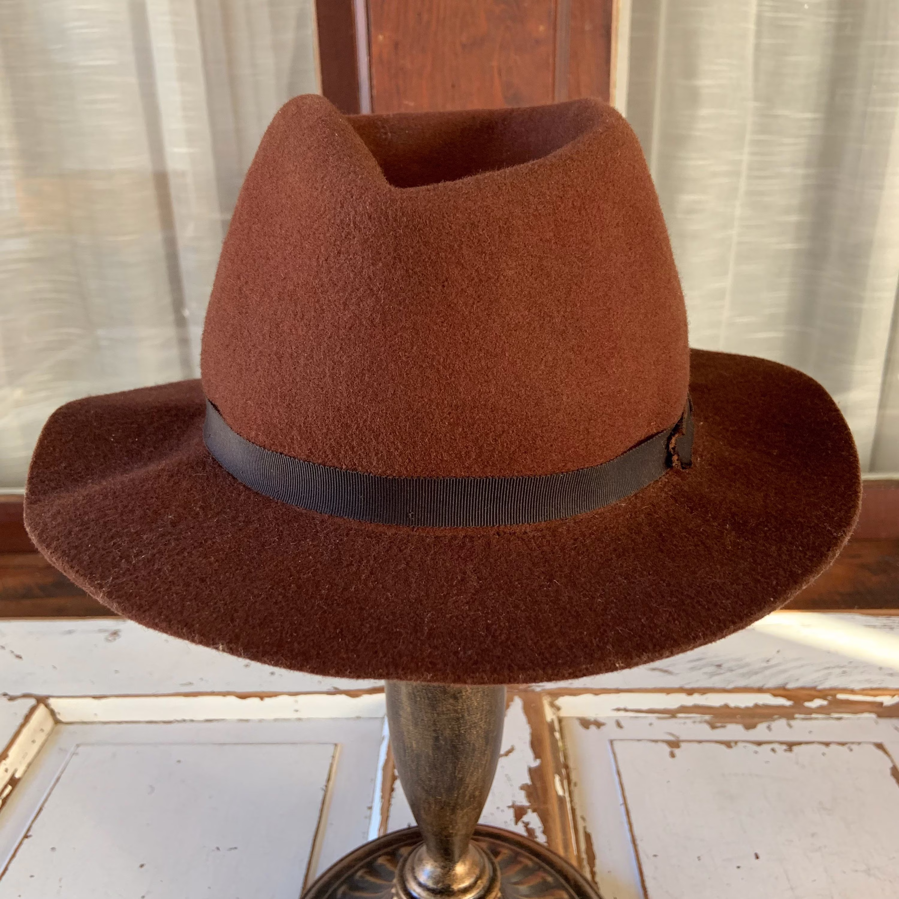 Vintage 1980's Or 1990's L.l. Bean 100% Wool Fedora Made in England