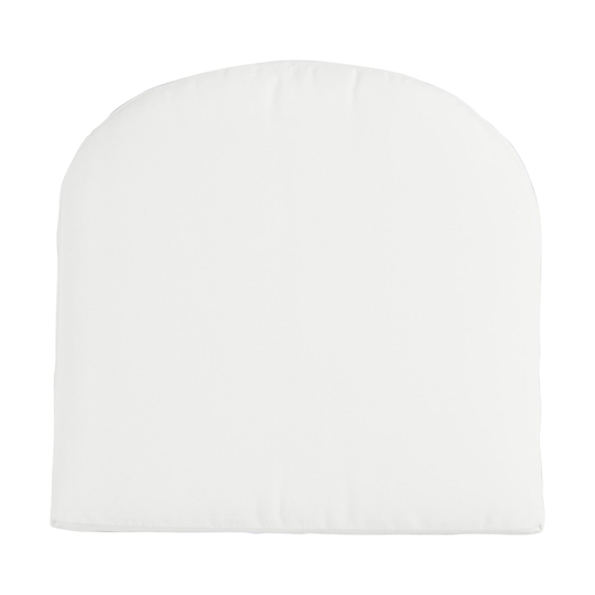 Sunbrella Natural Canvas Gusseted Outdoor Patio Chair Cushion: White - Acrylic by World Market