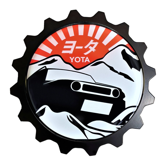 3.75" Aluminum Grille Badge Designed For Your Toyota Fj Cruiser Teq Yota 2.0 My Design Fits A Trd, Trail Teams, Limited Camping