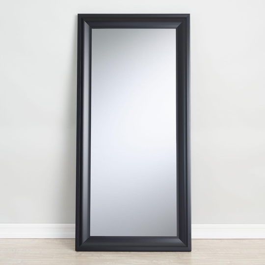 Espresso Porter Leaning Full Length Mirror: Brown - Wood - Oversized by World Market