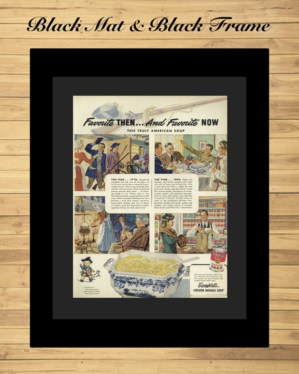 Campbell's Chicken Noodle Soup Print Advertisement - Vintage Kitchen Decor Food Enthusiast Gift Christmas Present