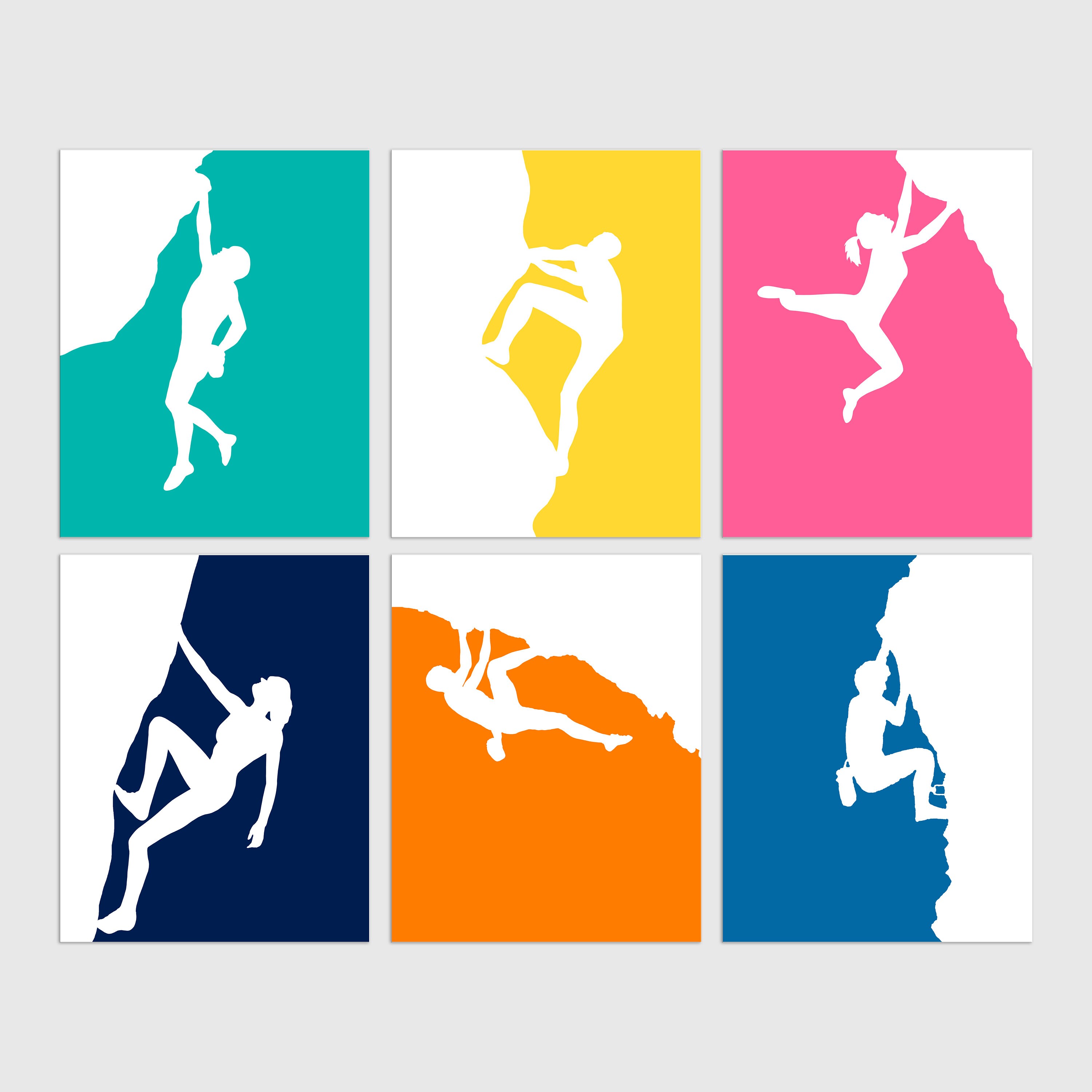 Rock Climbing Prints, Gift For Climber, Decor, Rocking Art, Mountain