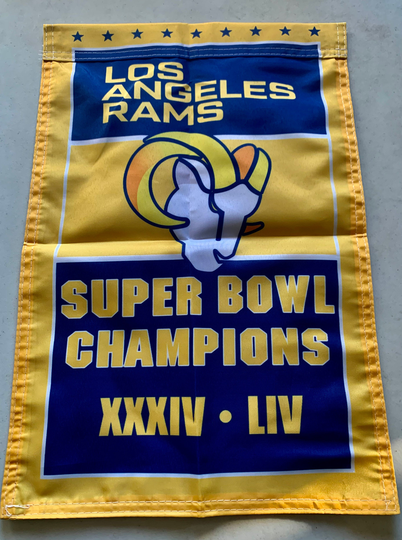 Los Angeles Rams Super Bowls Garden Flag