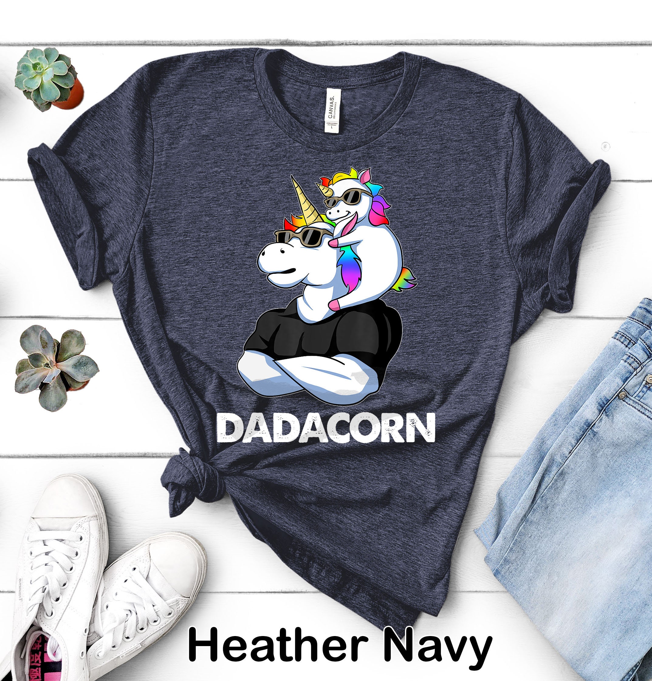 Dadacorn Unicorn Dad & Baby Papa Gift | Shirt Shirts For Men Birthday Shirt - 020417