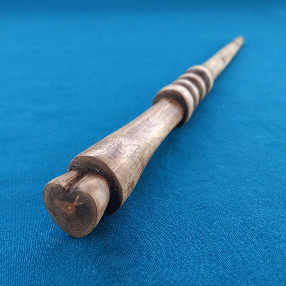 Wand, Hand Carved, Cottonwood, 9.25, Costume, Cosplay, Halloween, Wizard, Magic, Pagan, Viking - Made & Carved in The Usa
